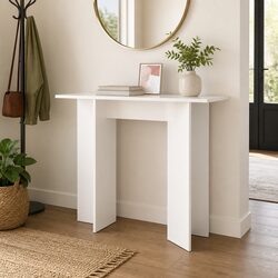 Functional White Console Table 100x30x75cm for Your Home