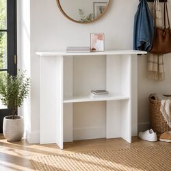 Practical White Console Table for Entryways and Hallways
