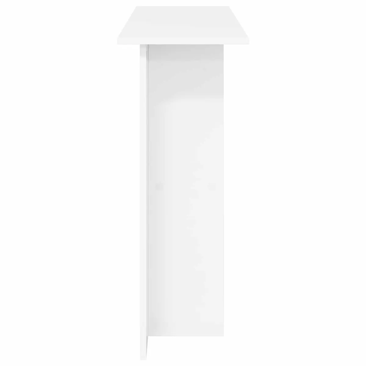 Console Table Engineered Wood 100cm x 30cm x 75cm White Polished for Hallway Entryway Living Room