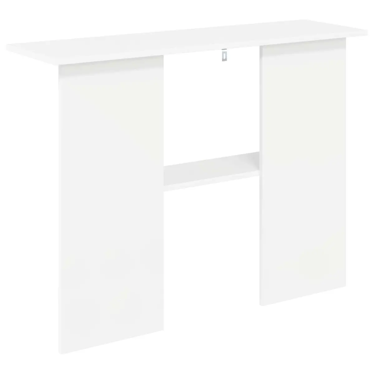 Console Table Engineered Wood 100cm x 30cm x 75cm White Polished for Hallway Entryway Living Room