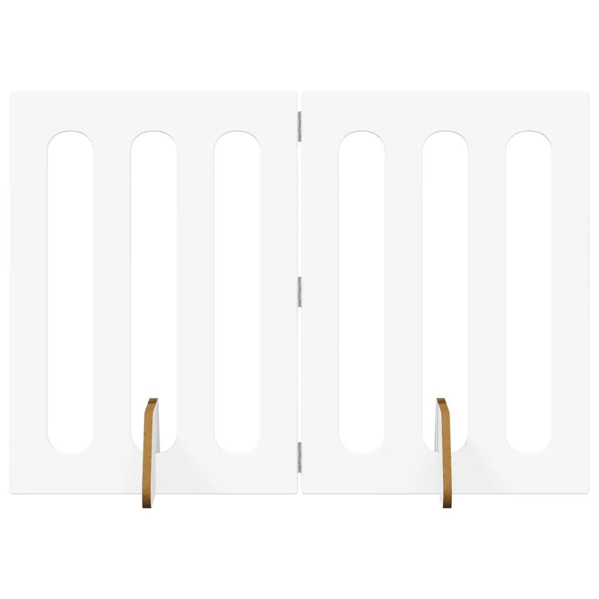 Folding Pet Fence Engineered Wood 100.5 x 38 x 70 cm White 2 Piece