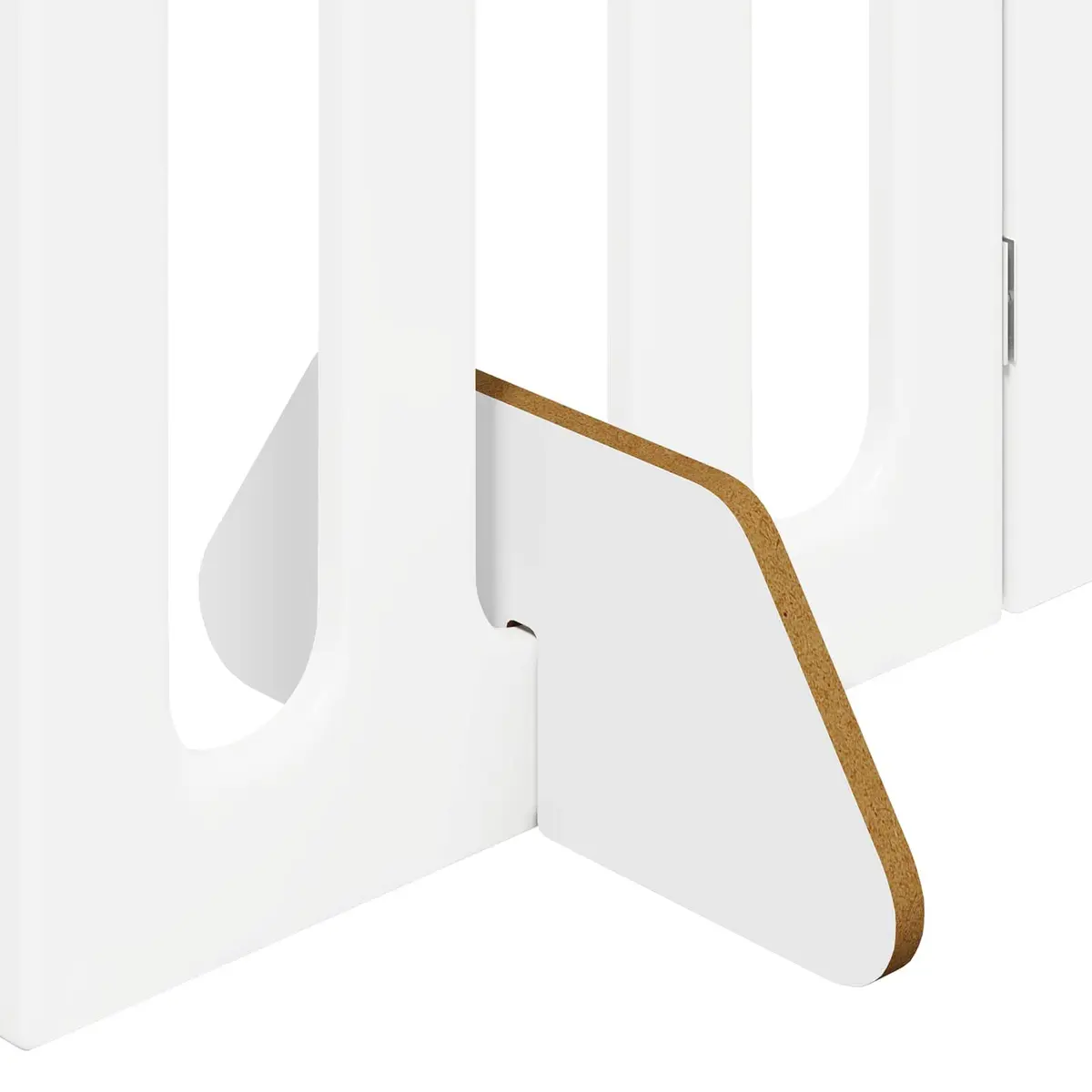 Folding Pet Fence Engineered Wood 100.5 x 38 x 70 cm White 2 Piece