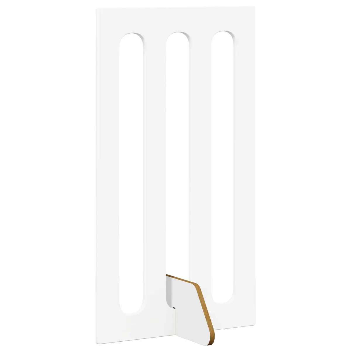 Folding Pet Fence Engineered Wood 4 Panels White Indoor Dog Barrier Room Divider Gate