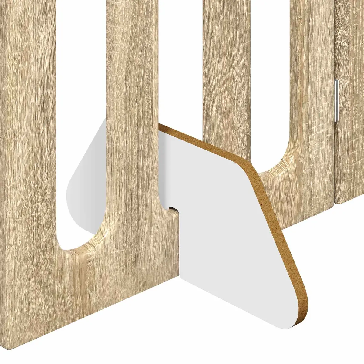 Pet Fence Indoor Folding Barrier 2 Pieces Engineered Wood Sonoma Oak
