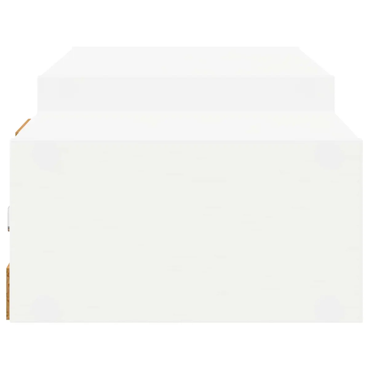 Wall-Mounted TV Cabinet White 140x28x21cm Floating Shelf Open Storage Unit