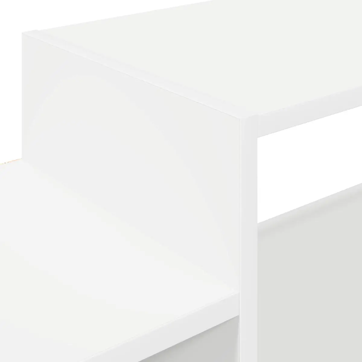 Wall-Mounted TV Cabinet White 140x28x21cm Floating Shelf Open Storage Unit