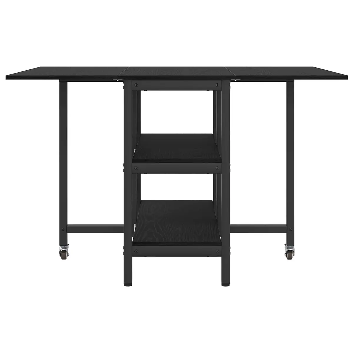 Dining Table Engineered Wood 122x80x76.5cm Black Oak Rectangle