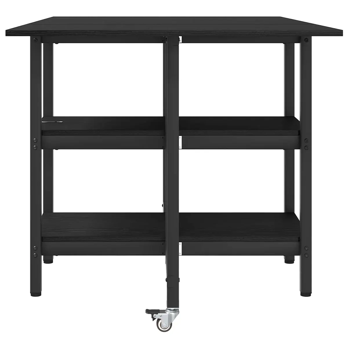 Dining Table Engineered Wood 122x80x76.5cm Black Oak Rectangle