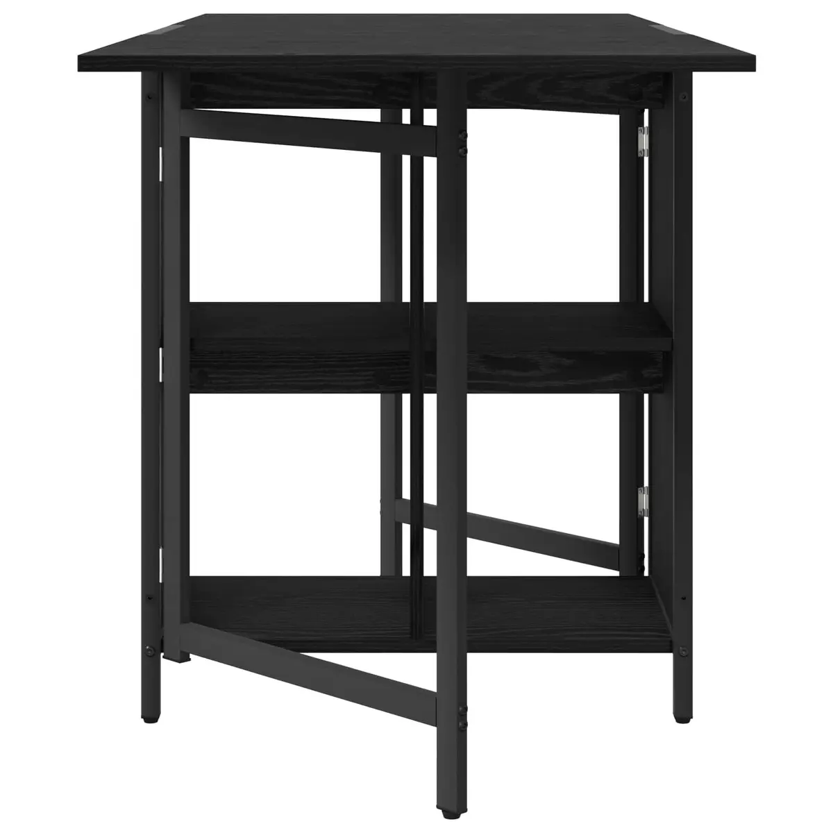 Extendable Dining Table Engineered Wood 144x60x75cm Black Oak Rectangular