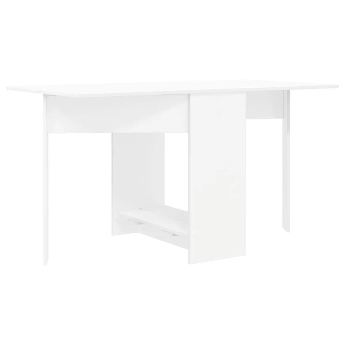 Dining Table 138x70x73.5cm Extendable Folding Engineered Wood White Kitchen
