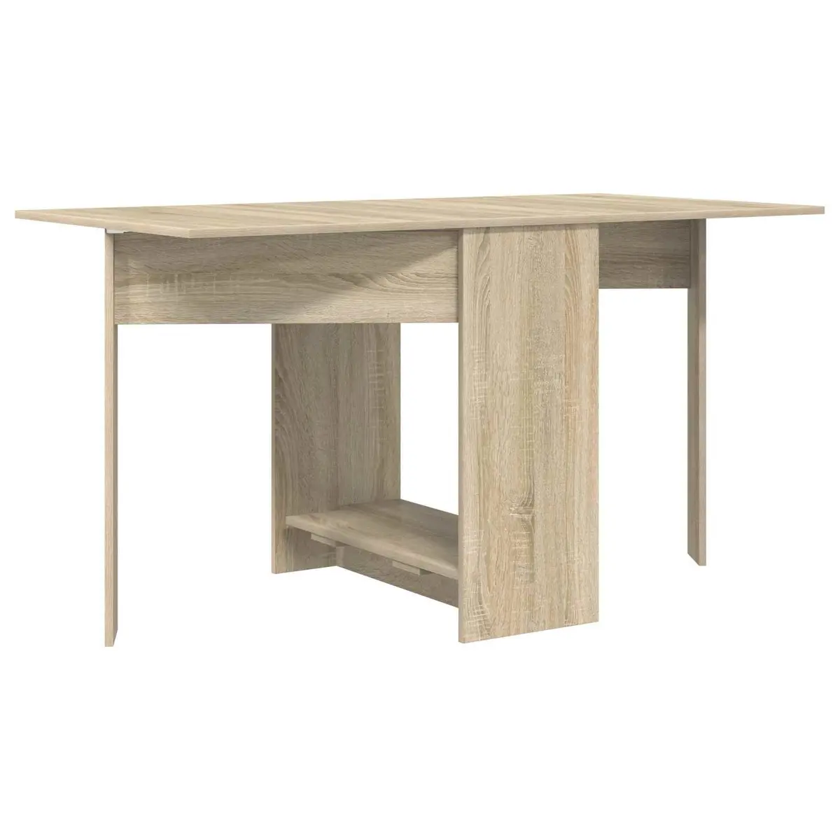 Dining Table Extendable Folding Tabletop Engineered Wood 138x70cm Brown
