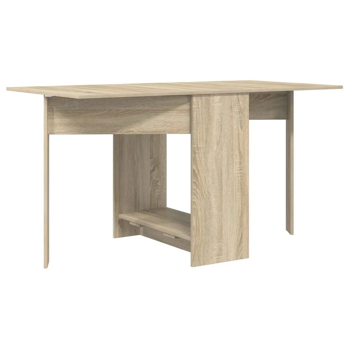 Dining Table Extendable Folding Tabletop Engineered Wood 138x70cm Brown