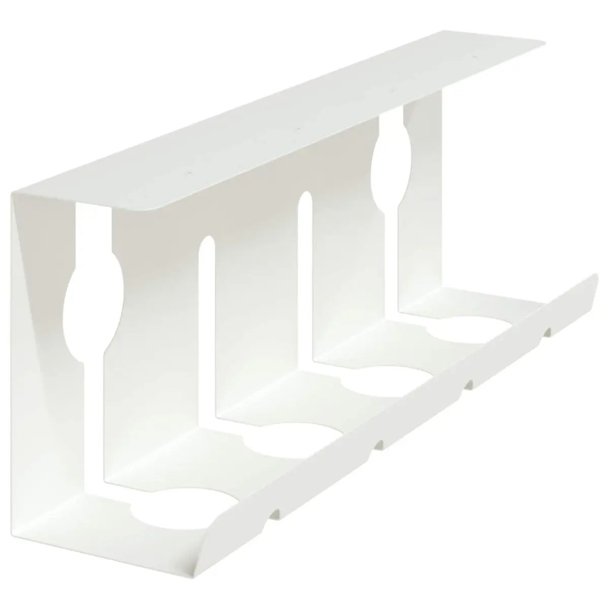 Under Desk Cable Management Tray Cold-Rolled Steel 43 x 10 x 15 cm White 2 Piece