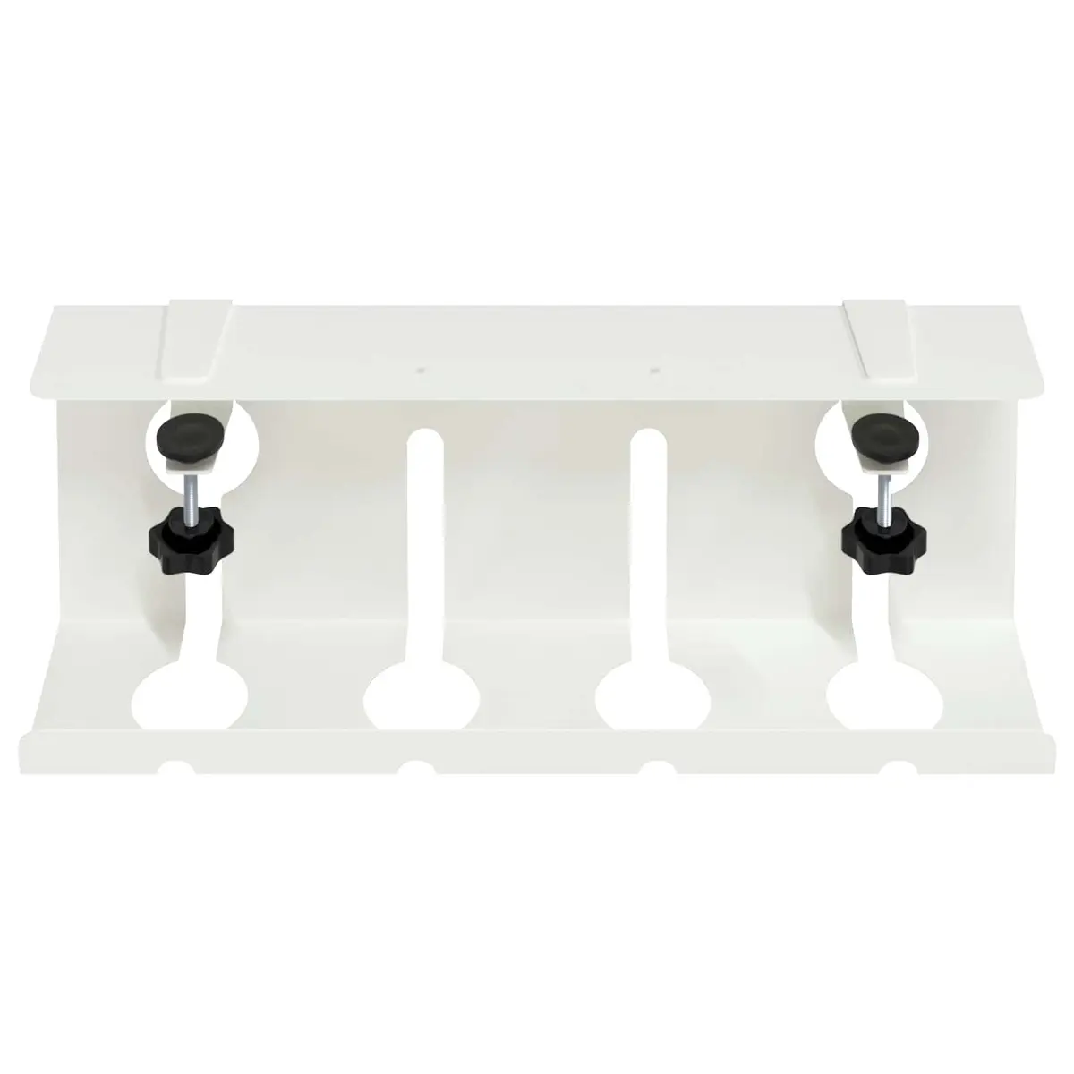 Under Desk Cable Management Tray Cold-Rolled Steel 43 x 10 x 15 cm White 2 Piece