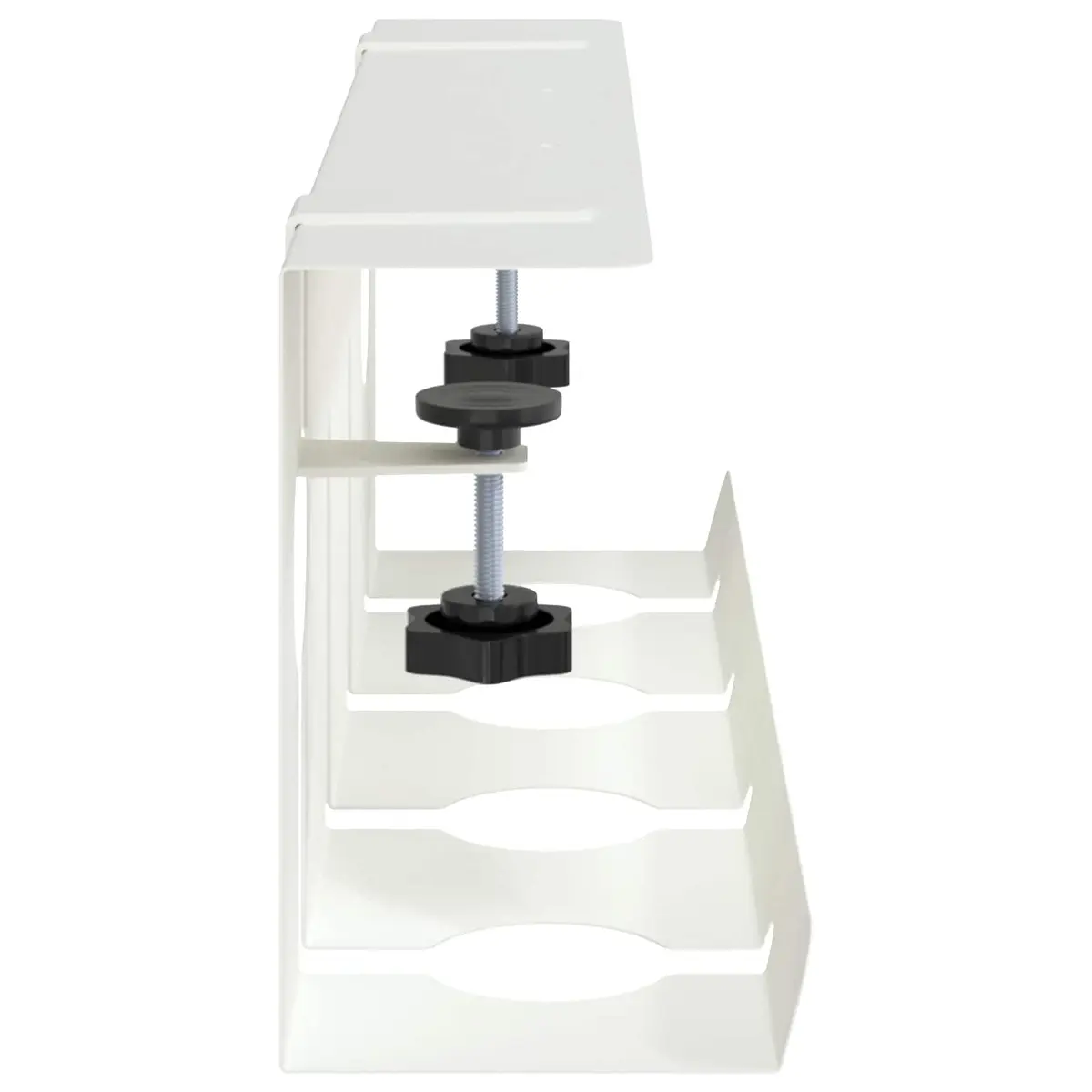Under Desk Cable Management Tray Cold-Rolled Steel 43 x 10 x 15 cm White 2 Piece