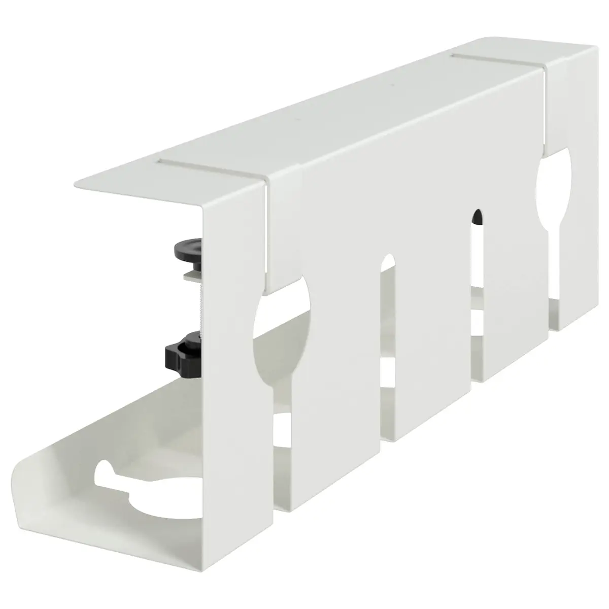 Under Desk Cable Management Tray Cold-Rolled Steel 43 x 10 x 15 cm White 2 Piece