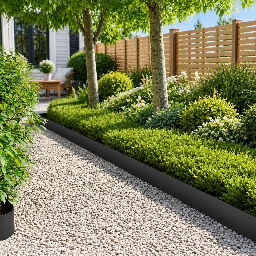 Garden Lawn Edging 20 Pieces 103 x 20 cm Steel Black Border Flexible