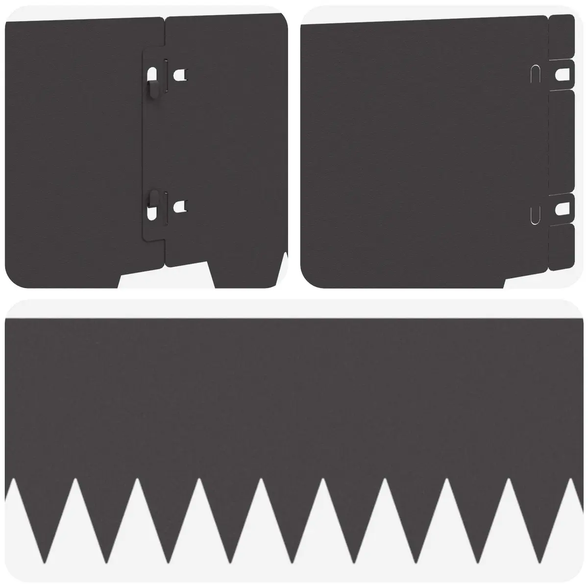Garden Lawn Edging 20 Pieces 103 x 20 cm Steel Black Border Flexible