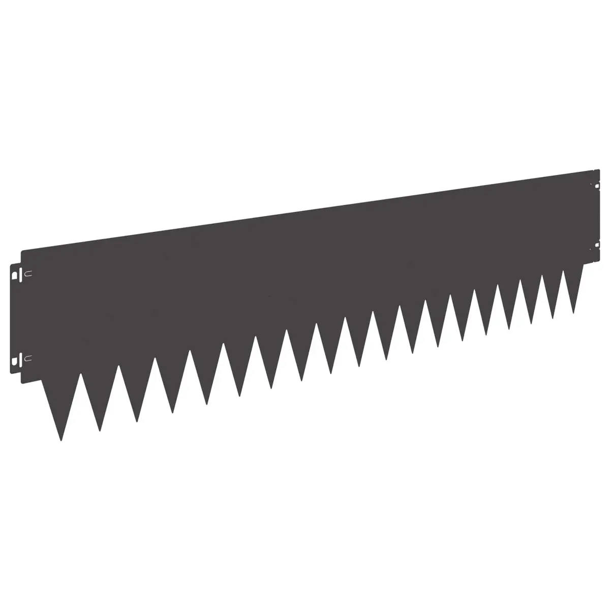 Steel Lawn Edging 10 Piece Flexible Borders Black Weather-Resistant for Landscaping Outdoor