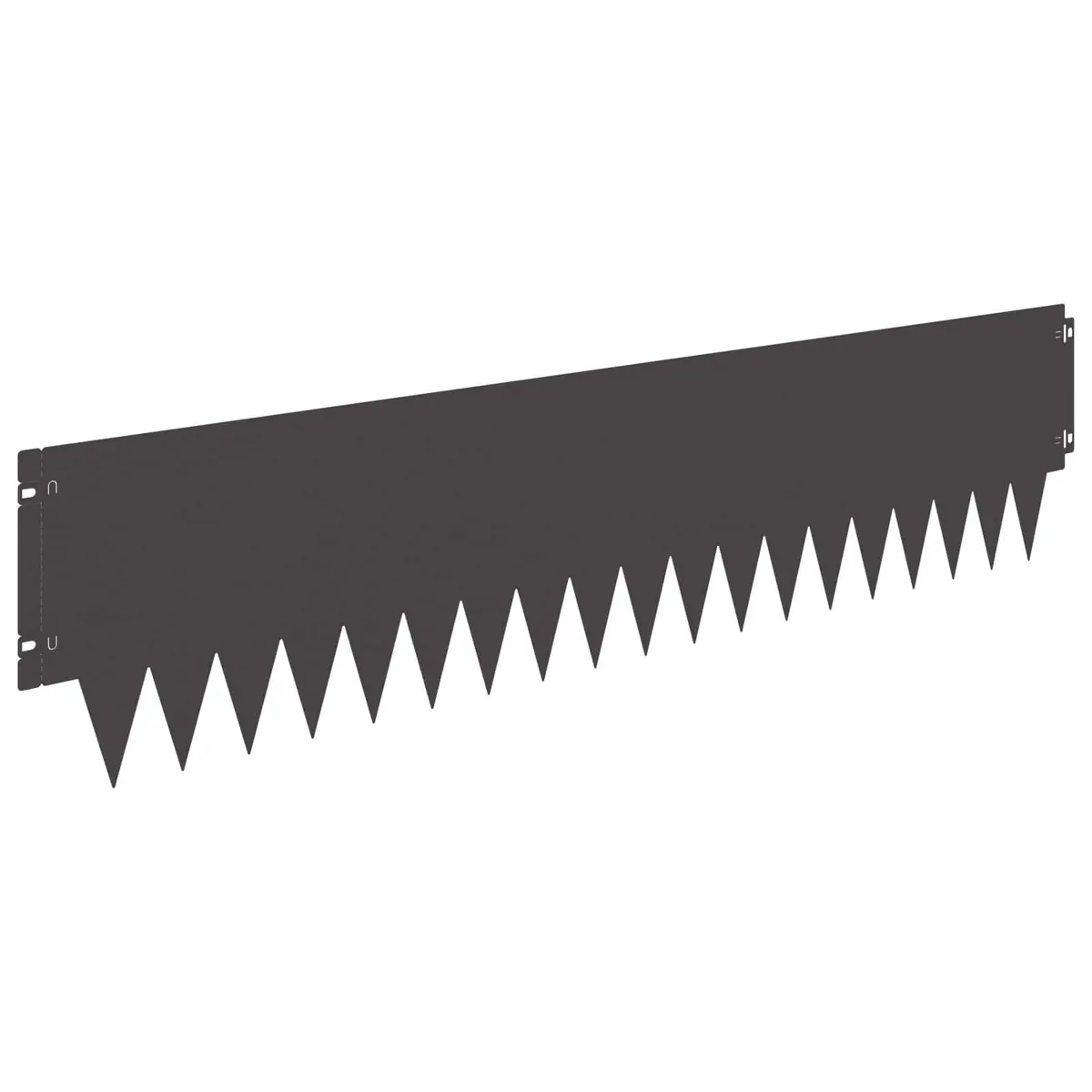 Steel Lawn Edging 10 Piece Flexible Borders Black Weather-Resistant for Landscaping Outdoor