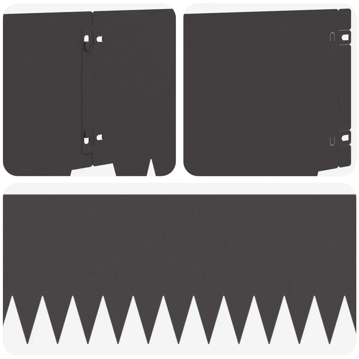 Garden Lawn Edging 20 pcs Steel Border 103 x 25 cm Interlocking Black Landscape