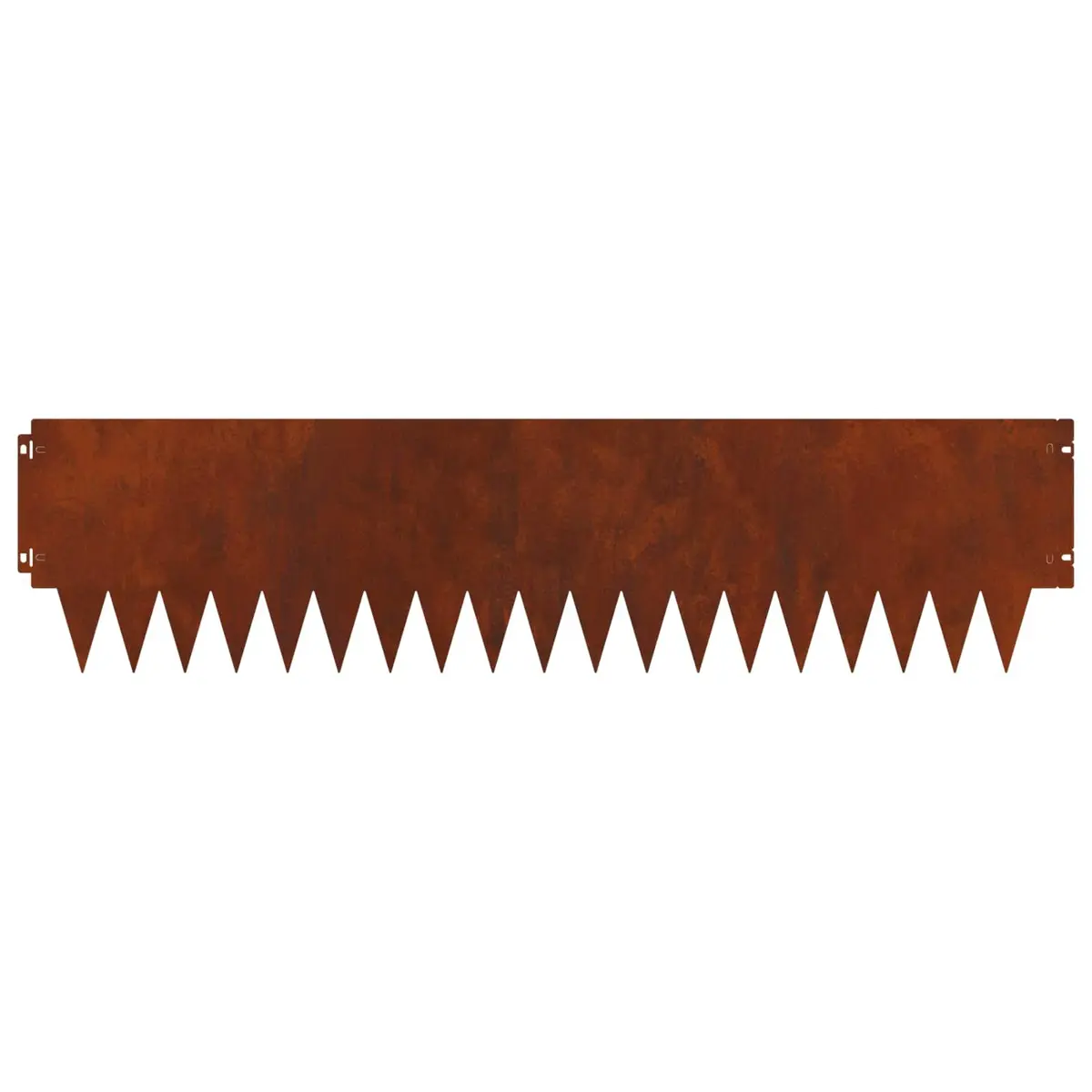 Metal Lawn Edging Steel 10 Pieces Flexible Interlocking Brown