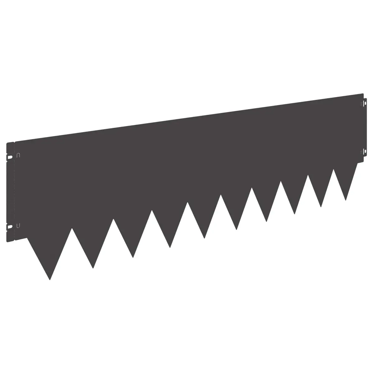 Steel Lawn Edging 20 Pieces Garden Border Flexible Interlocking Black Metal