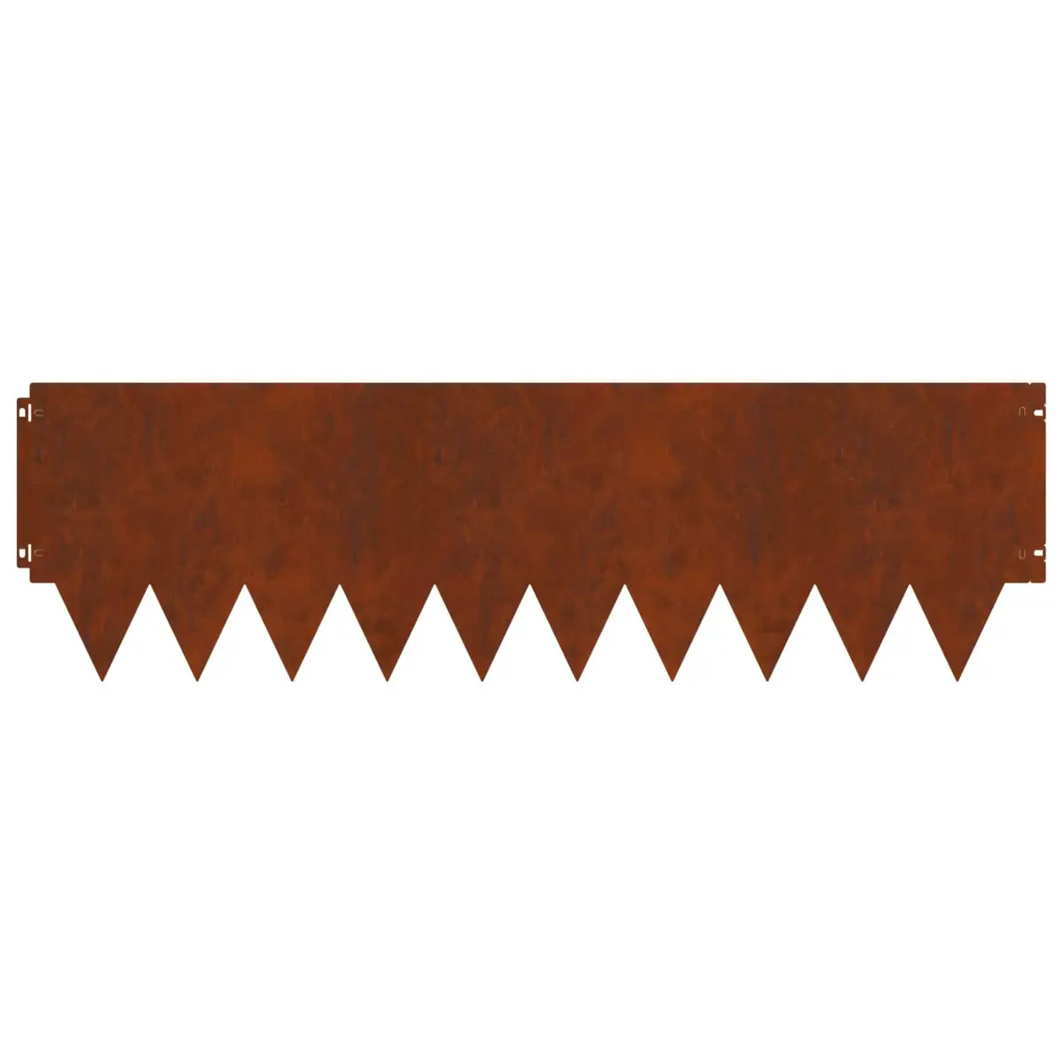 Steel Lawn Edging Flexible Metal Fencing 10 Piece Brown