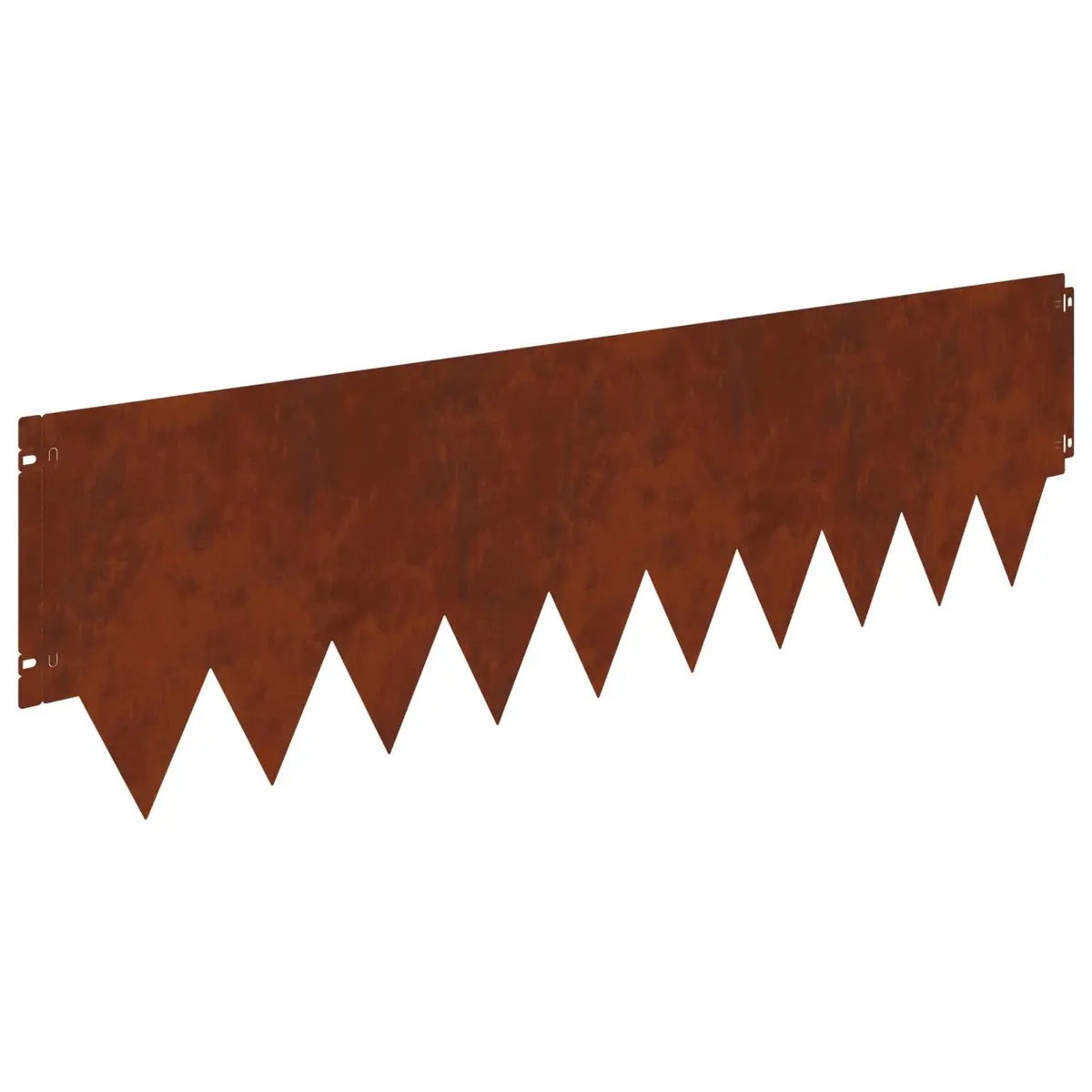 Steel Lawn Edging 20 Pieces Flexible Interlocking Garden Border Brown