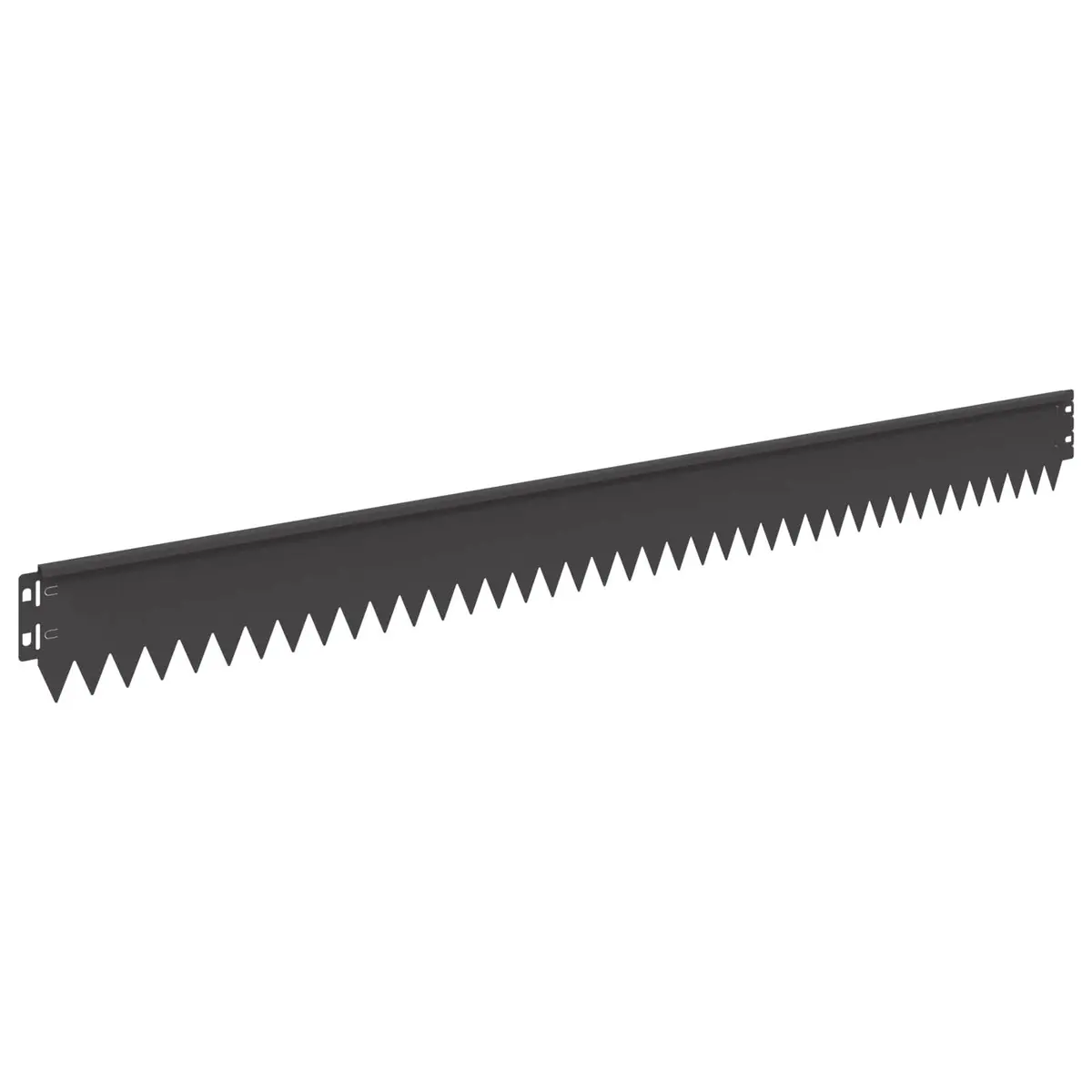 Steel Lawn Edging 10 Piece Bent Top 103x10cm Black