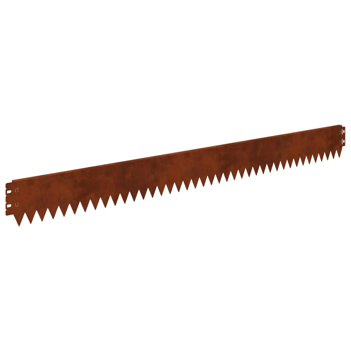 Garden Lawn Edging 10 pcs Bent Top Steel Border Edge 103x10cm Rusty Brown