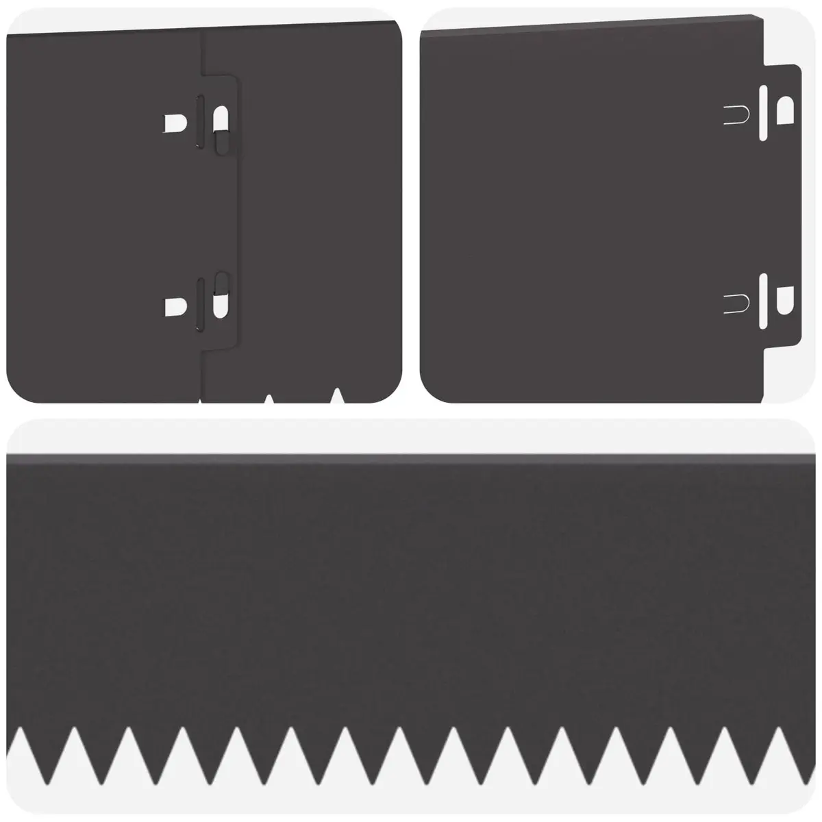 Garden Lawn Edging Steel 103x15cm Black Bent Top 10 Piece Landscape Border Edge