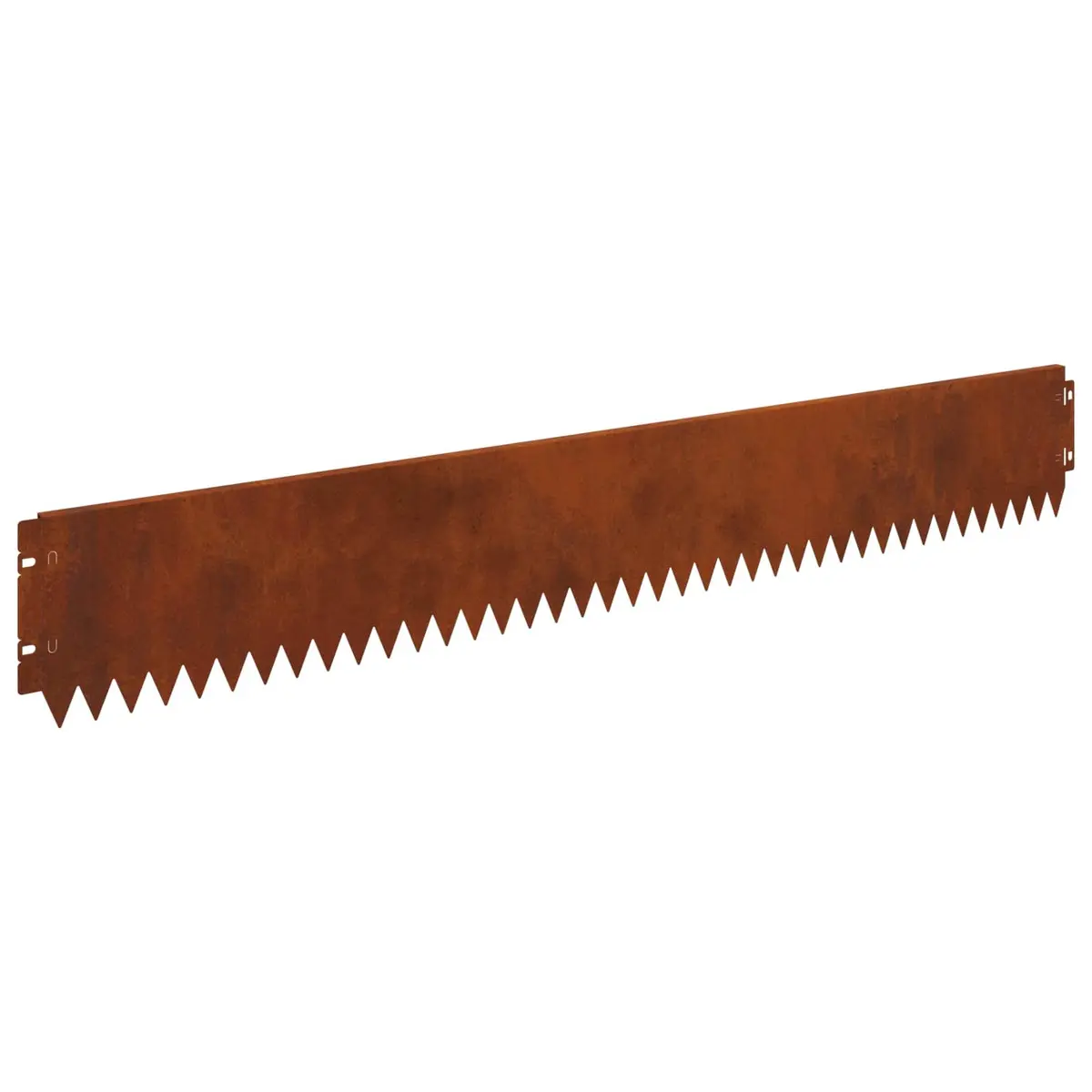 Garden Lawn Edge Border 10 pcs Bent Top Steel Landscape Edging 103x15cm Rusty