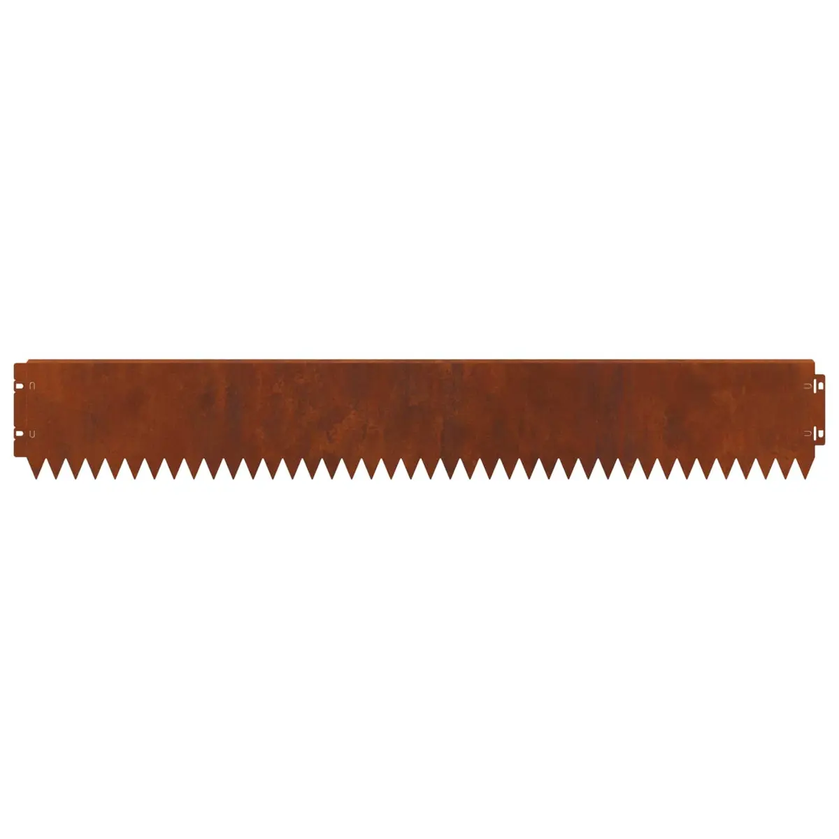 Garden Lawn Edge Border 10 pcs Bent Top Steel Landscape Edging 103x15cm Rusty