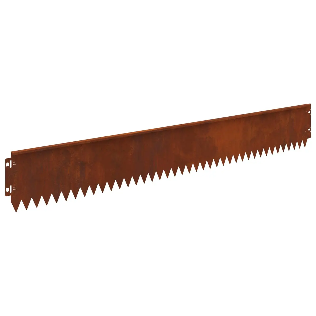 Garden Lawn Edge Border 10 pcs Bent Top Steel Landscape Edging 103x15cm Rusty