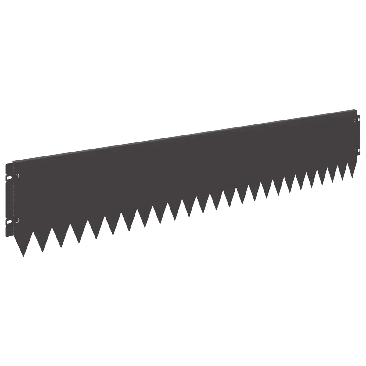 Garden Lawn Edging Steel Bent Top 103x20cm Black 20 Piece