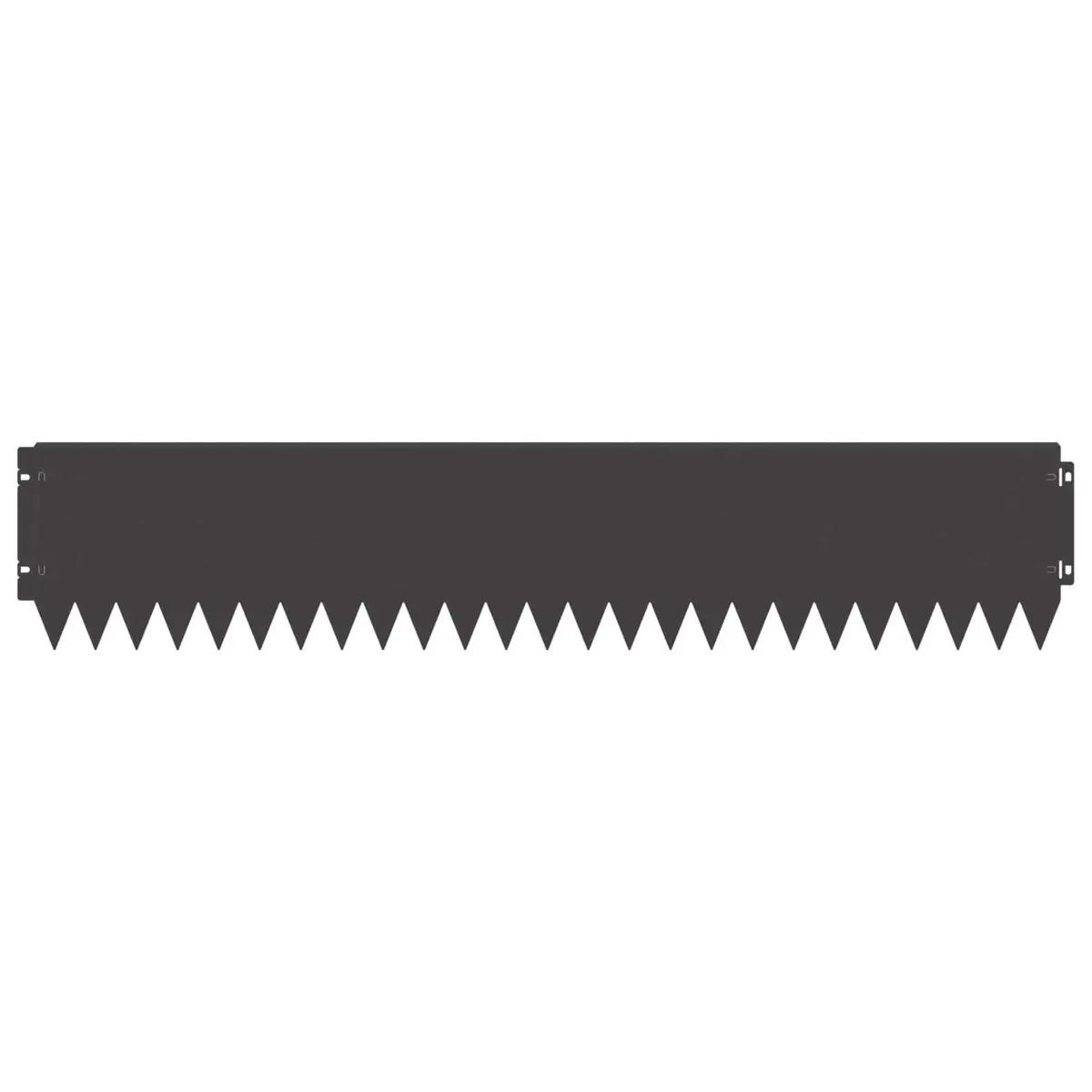 Garden Lawn Edging Steel Bent Top 103x20cm Black 20 Piece
