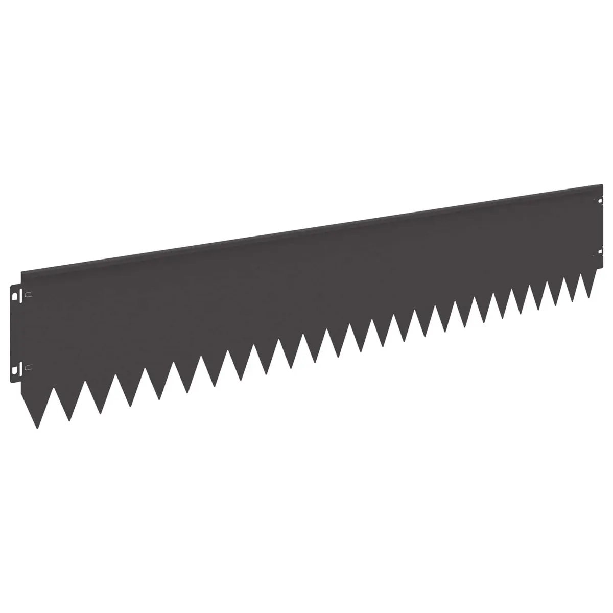 Garden Lawn Edging Steel Bent Top 103x20cm Black 20 Piece