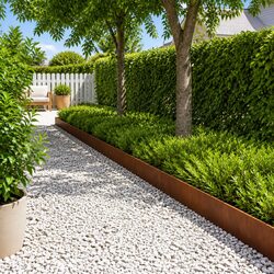Practical 10-Piece Steel Edging for Garden Pathways