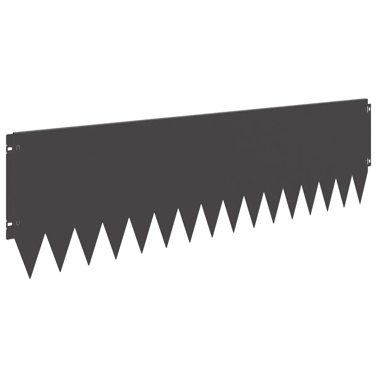 Garden Edging Steel Black 103x30cm Bent Top 10 Pieces