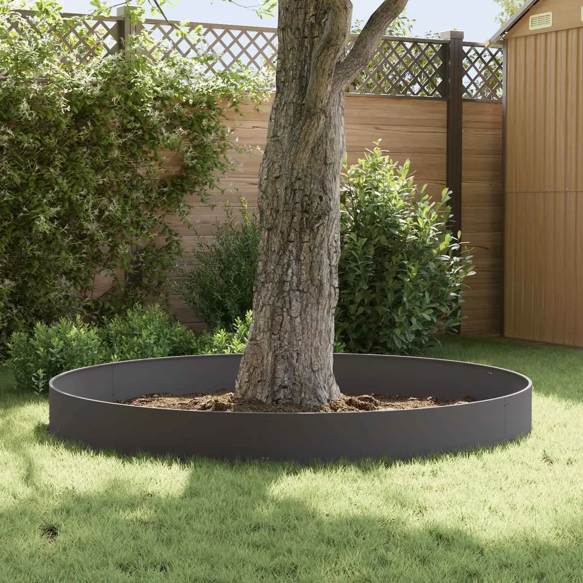 Garden Edging Steel Black 103x30cm Bent Top 10 Pieces