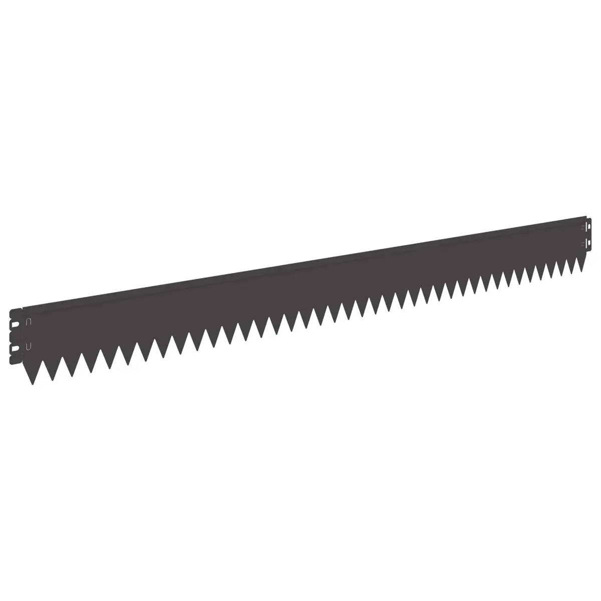 Steel Lawn Edging 10 Piece Black Top Fold 103x10cm Durable Garden Bordering