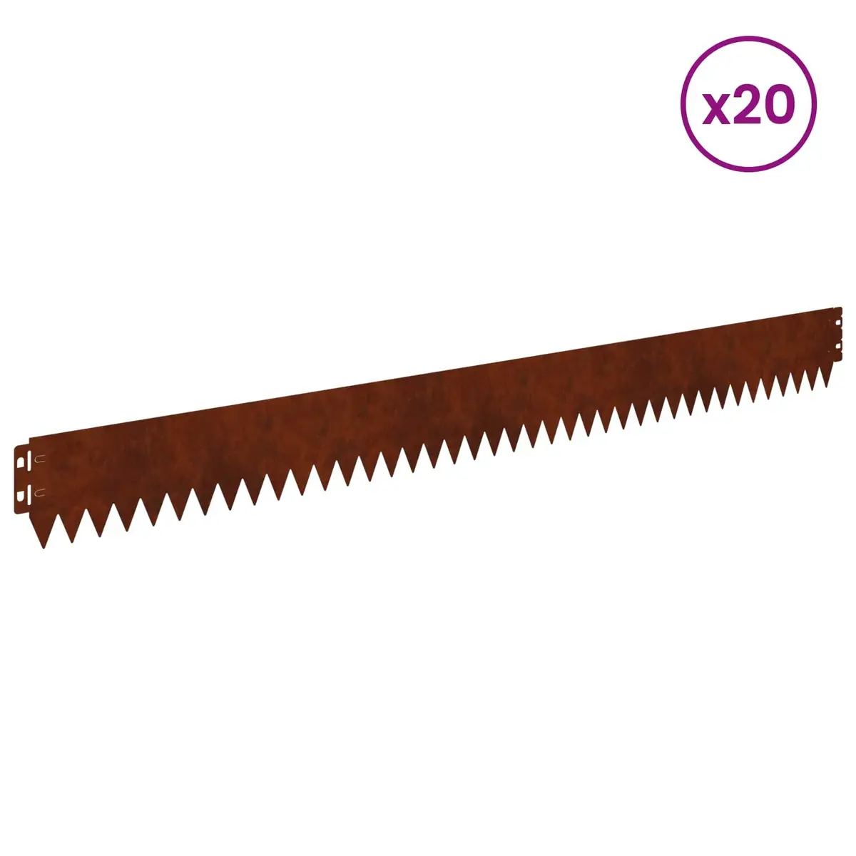Garden Lawn Edging Steel 103x10cm Brown Rusty Border Landscape Edge