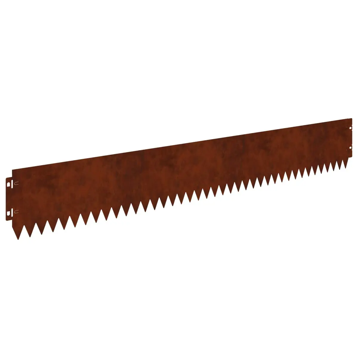 Garden Lawn Edging Steel 103x15cm Brown Top Fold 10 Piece