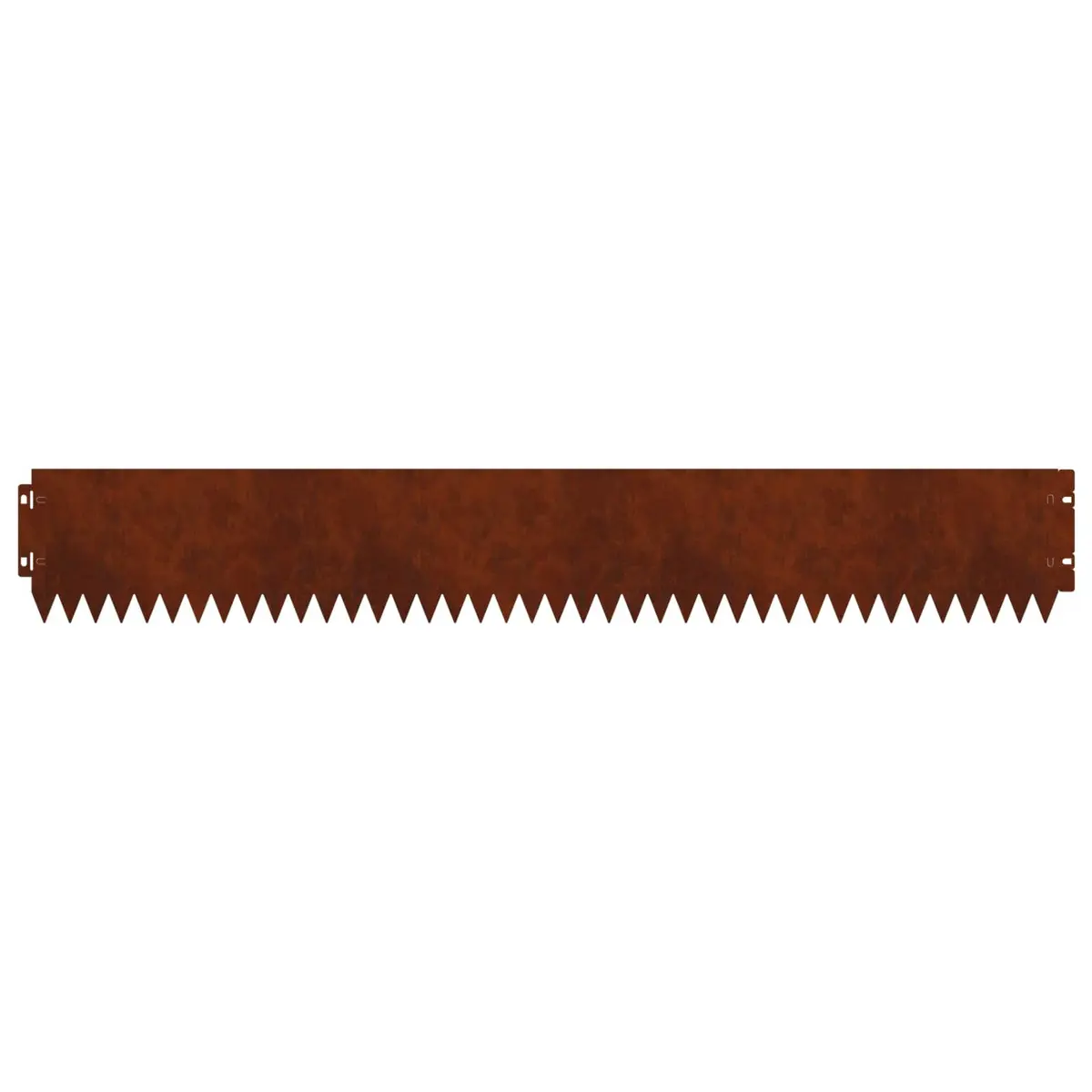 Garden Lawn Edging Steel 103x15cm Brown Top Fold 10 Piece