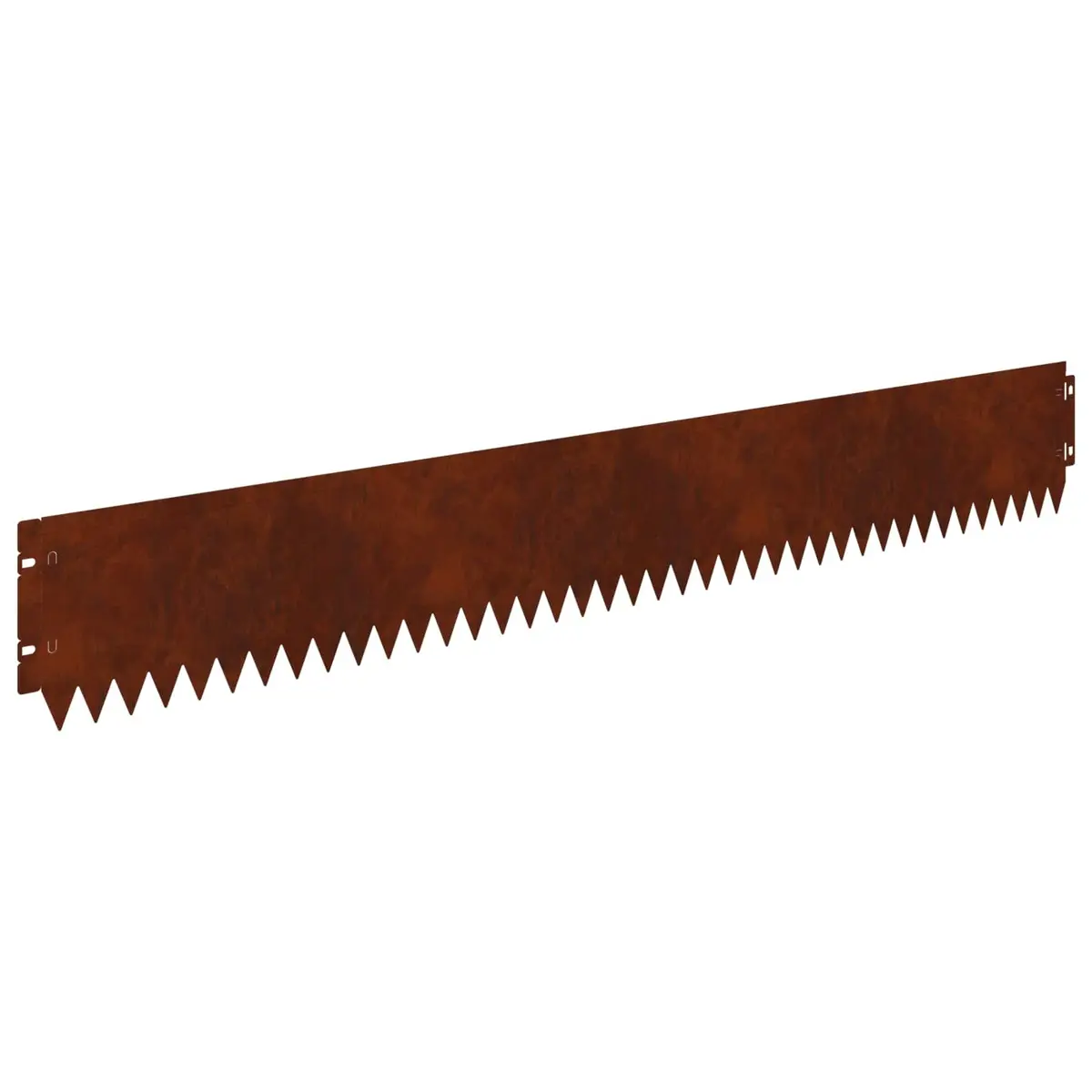 Garden Lawn Edging Steel 103x15cm Brown Top Fold 10 Piece