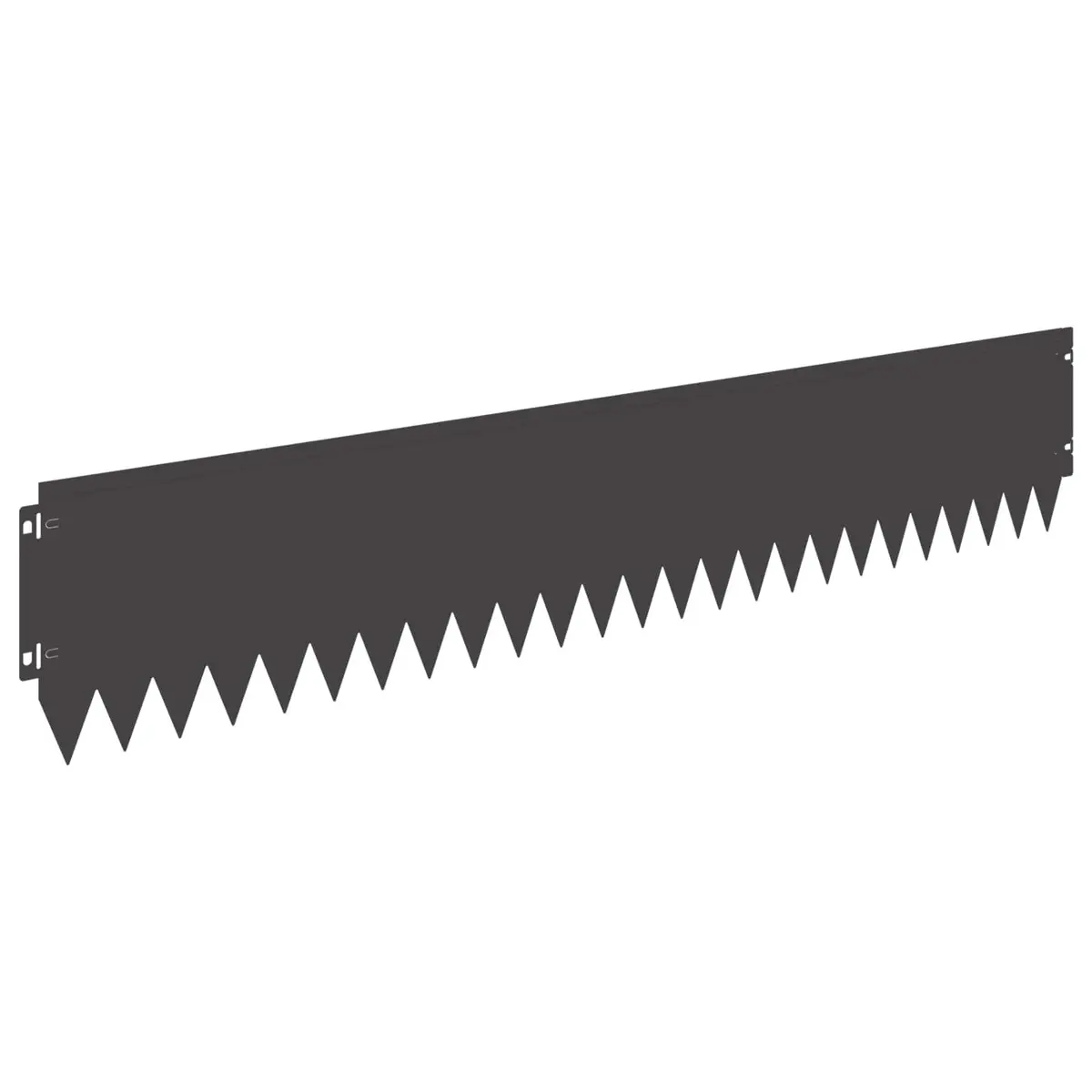 Garden Lawn Edging Steel 103x20cm Black 20 Piece