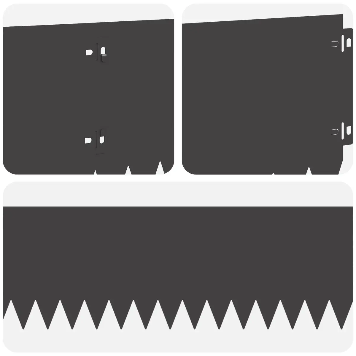 Garden Lawn Edging Steel 103x20cm Black 20 Piece