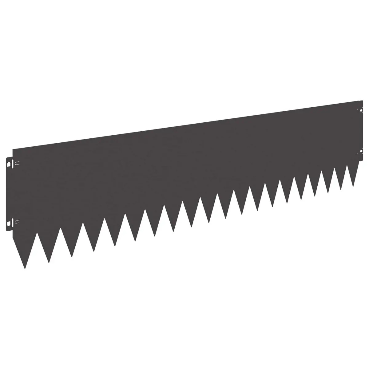 Garden Lawn Edging Steel 103x25cm Black 10 Piece Border Fence Flower Bed Path Edge