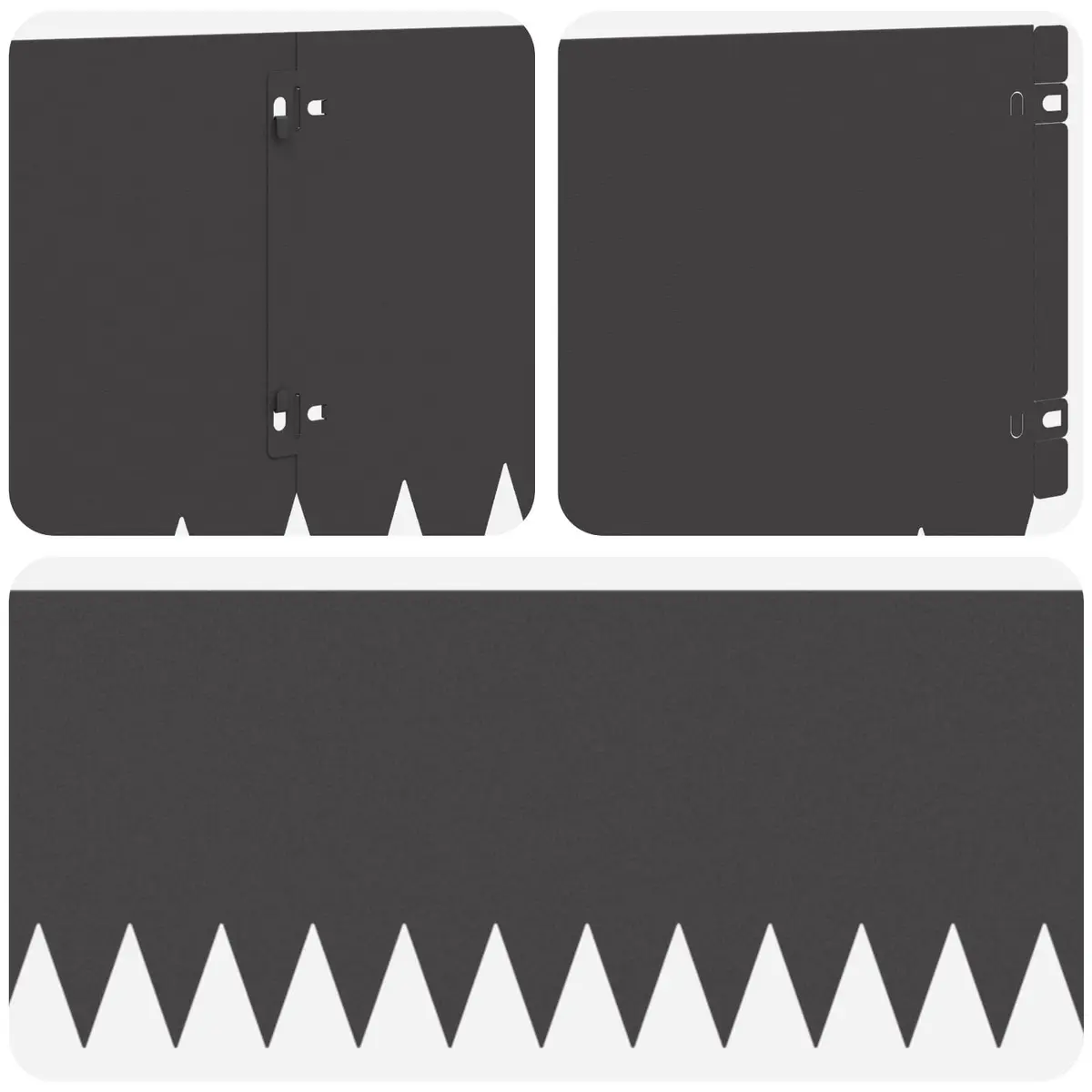 Garden Lawn Edging Steel 103x25cm Black 10 Piece Border Fence Flower Bed Path Edge